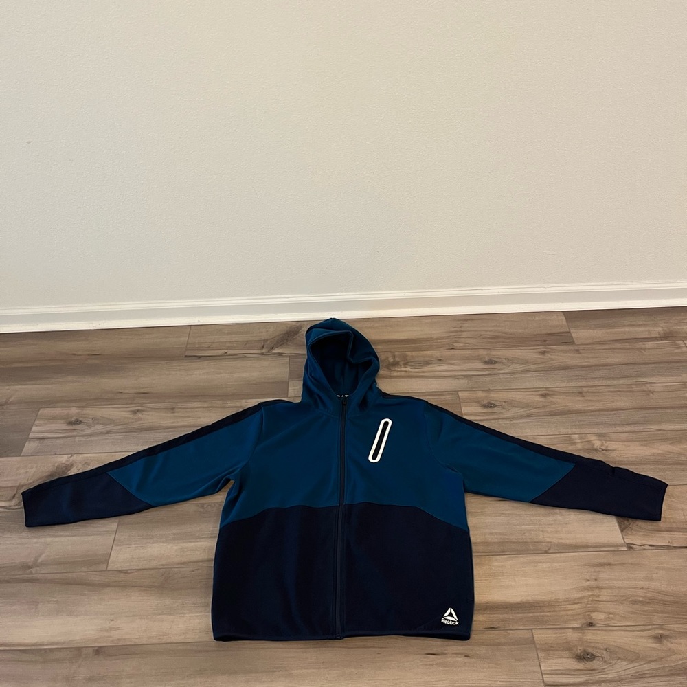 Reebok Men's Size XL Colorblocked Full Zip Hoodie Jacket